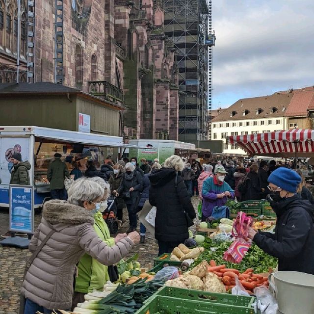 Chanced upon a market in the city of Freiburg