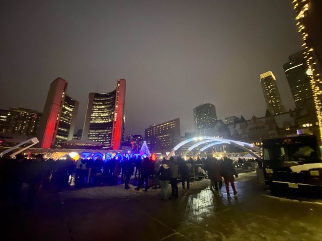 Awesome Lights Toronto Old City Hall at night
