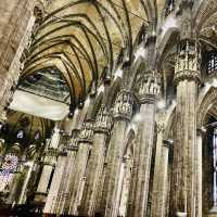 INTERIOR OF THE MASSIVE DUOMO