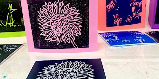 Printmaking party for creatives - relief printing with press - 8-16yrs | Gallery 1855