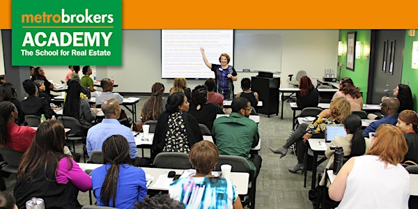 Real Estate Pre-License Class -LIVE/In-Person Eve Class (Toney Collins) | Metro Brokers Academy - Stockbridge Office