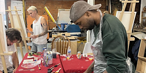 Expressive Abstract Paint Class | studio k2, DyeWorks Building at Cotton Factory