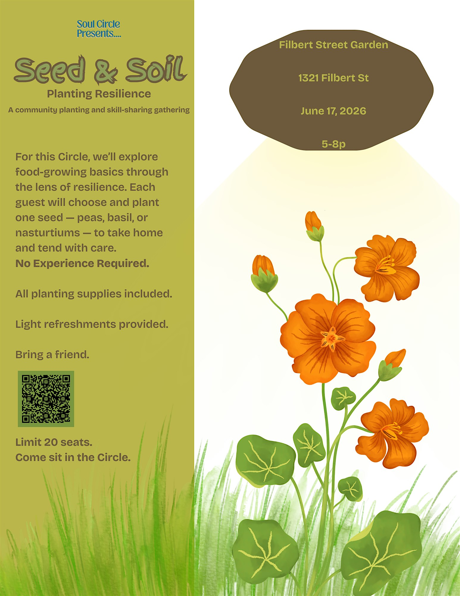 Soul Circle Presents: Seeds & Soil - Planting Resilience | Filbert Street Garden
