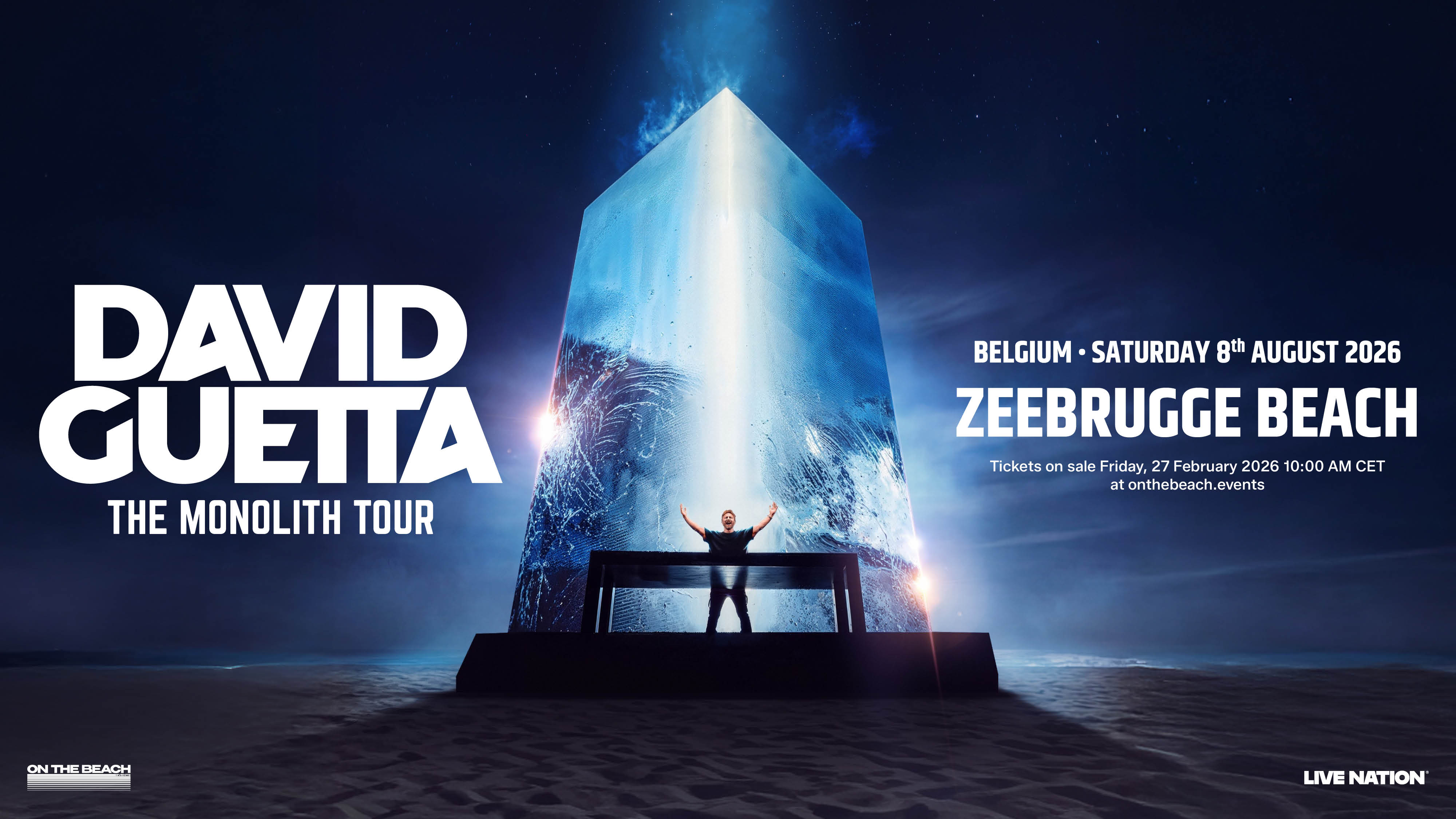 David Guetta - The Monolith Tour 2026 (Brugge) | Zeebrugge beach