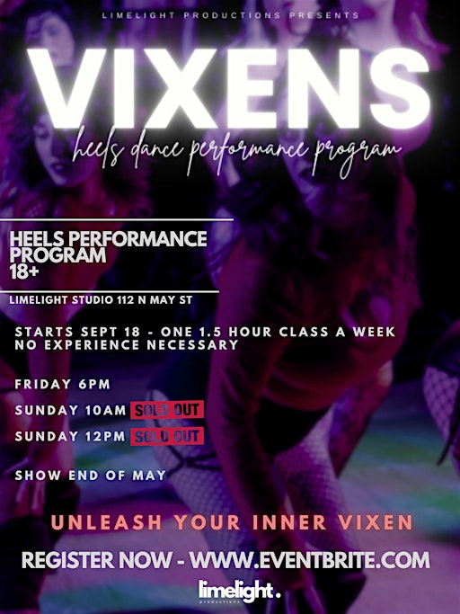 VIXENS - TERM ONE - SUNDAY 10AM CLASS | 112 May St N