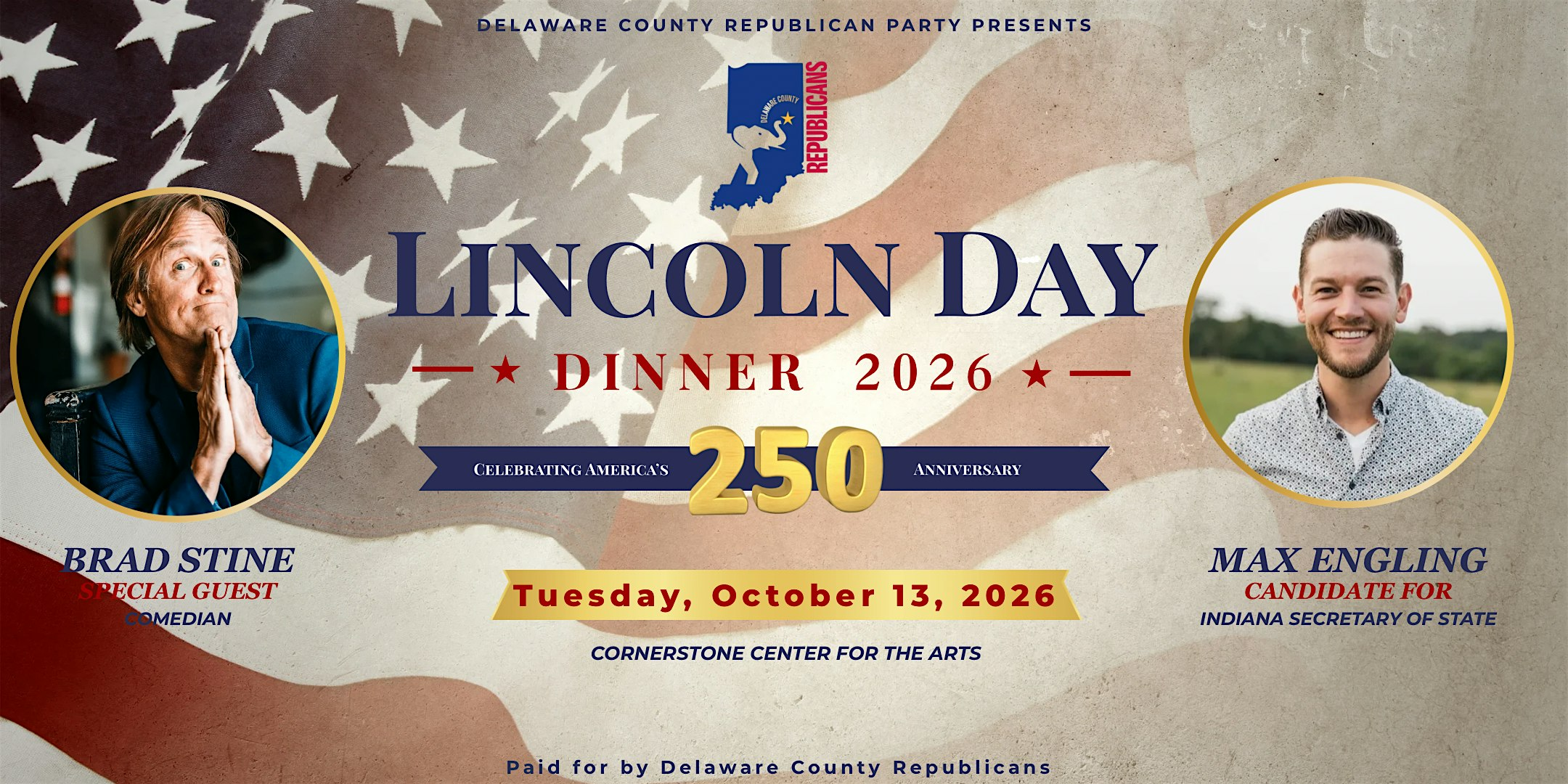 2026 Delaware County Republican Lincoln Day Dinner | Cornerstone Center for the Arts