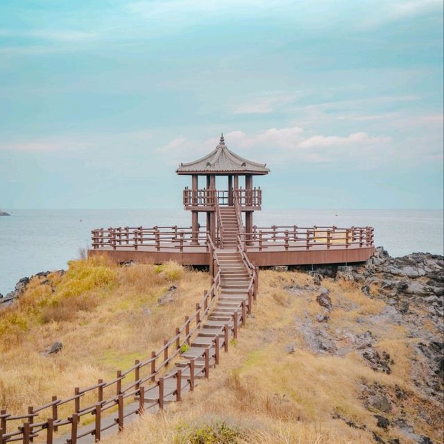 🍂제주바다와 한국 건축물 정자의 아름다운 조화[제주, 닭머르]