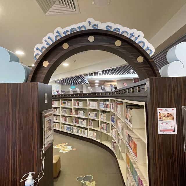 Fun reading at library 