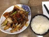 Enjoy a bowl of spicy pork at Hau Fook Street