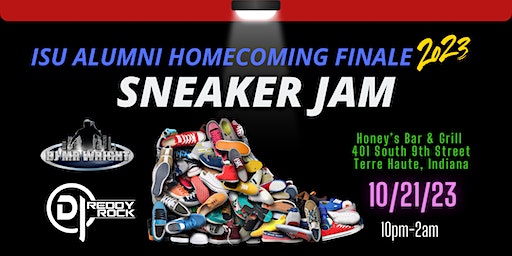 ISU ALUMNI HOMECOMING 2023 - SNEAKER JAM - ALL TICKETS WILL BE SOLD ONLINE | Honey's At THBC, South 9th Street, Terre Haute, IN, USA