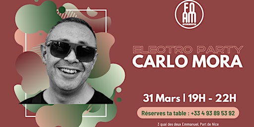 Foam Electro Party - DJ SET CARLO MORA | 3 Quai des Deux Emmanuels