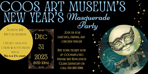 Coos Art Museum's New Year's Eve Masquerade Party(21+) | Coos Art Museum
