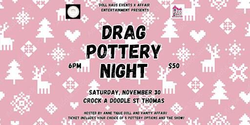 Holiday Drag Pottery and Paint Night in St. Thomas! With Anne and Vanity! | Crock A Doodle St. Thomas