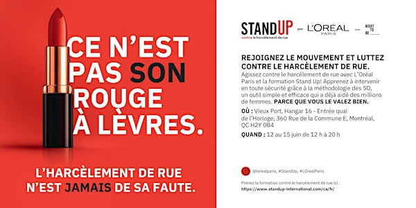 L'Oréal Paris – Stand Up contre le harcèlement de rue | Pop-up | Old Port of Montreal