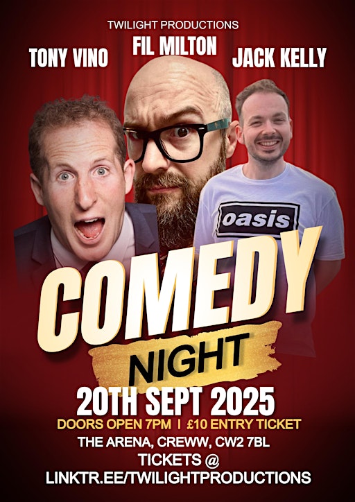 Crewe Comedy Night | The Arena Crewe