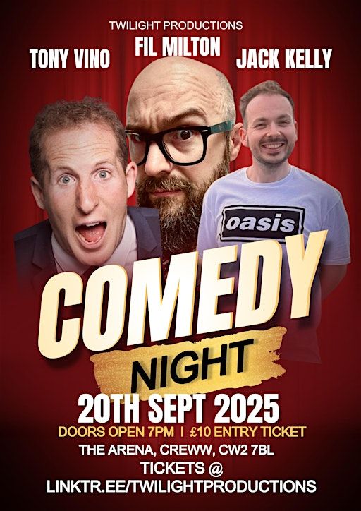 Crewe Comedy Night | The Arena Crewe