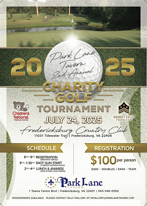 PLT 2nd Annual Charity Golf Tournament | Fredericksburg Country Club