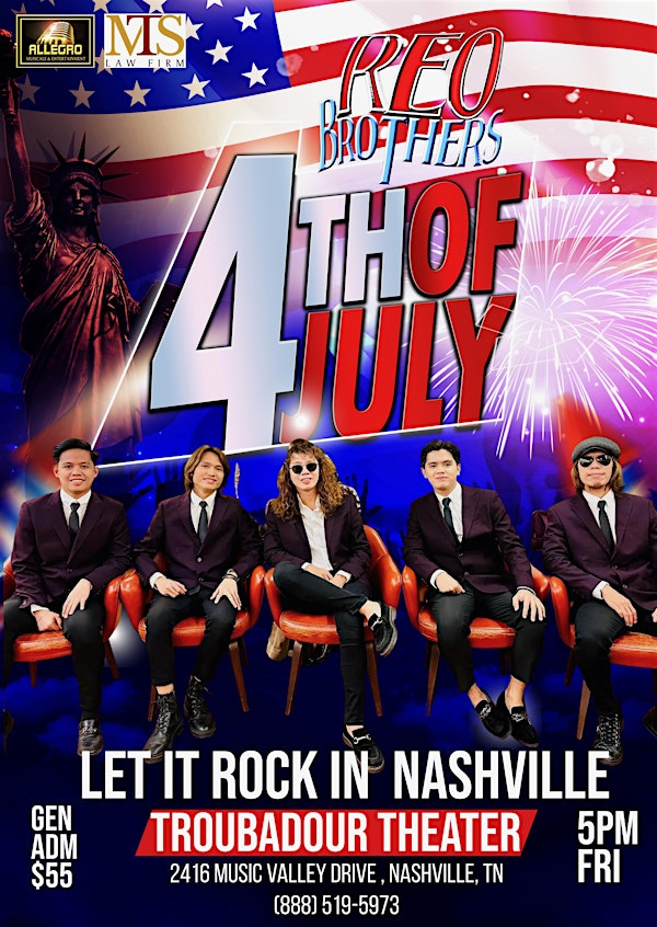 The REO Brothers  of Tacloban- NASHVILLE, TN | The Troubadour Nashville
