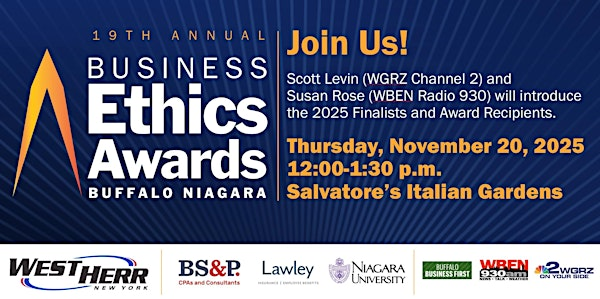 2025 Business Ethics Awards Luncheon | Salvatore's Italian Gardens Restaurant