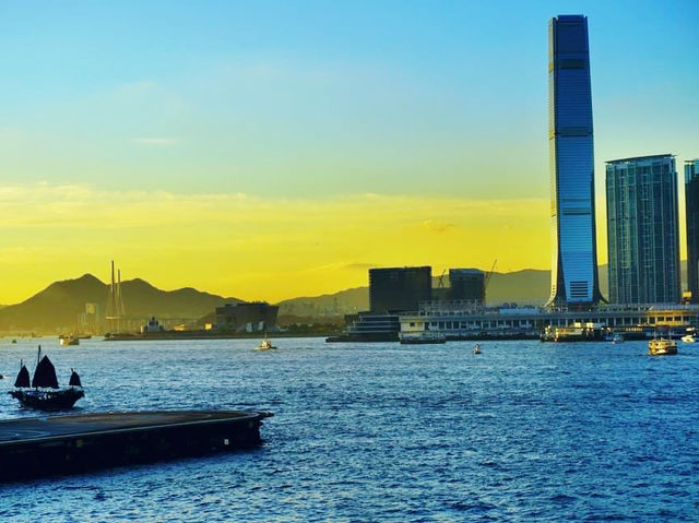 灣仔海旁睇日落