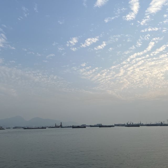 輕輕鬆鬆的屯門碼頭日落時間