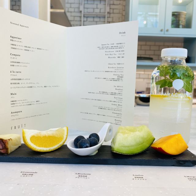フルーツを使ったコースが食べられるカフェ