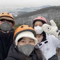 눈덮인 설산과함께❄️씨사이드리조트 루지