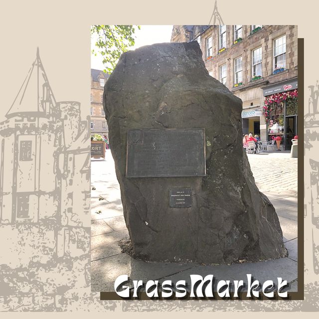 在古老廣場GrassMarket近距離看愛丁堡城堡