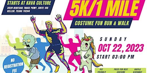 Costume 5K/1 Mile Fun Run | Kava Culture Kava Bar, Heritage Trace Parkway, Fort Worth, TX, USA