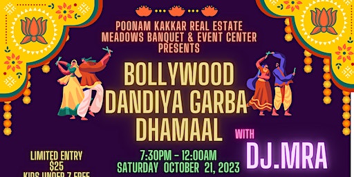 Bollywood Dandiya Garba Dhamaal | Meadows Banquet & Event Center, Park Meadows Drive, Lone Tree, CO, USA