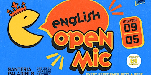 Free Entry English standup comedy open mic 8:30pm | Santeria Paladini 8, Via Privata Ettore Paladini, Milan, Metropolitan City of Milan, Italy