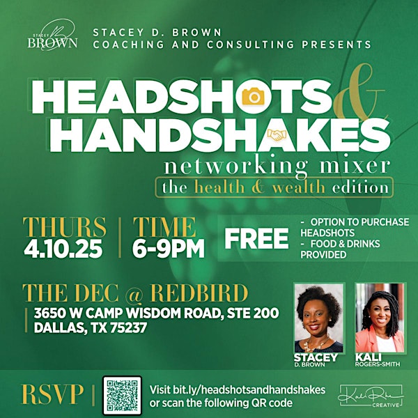 Headshots and Handshakes- Health and Wealth Edition | The Dallas Entrepreneur Center at RedBird