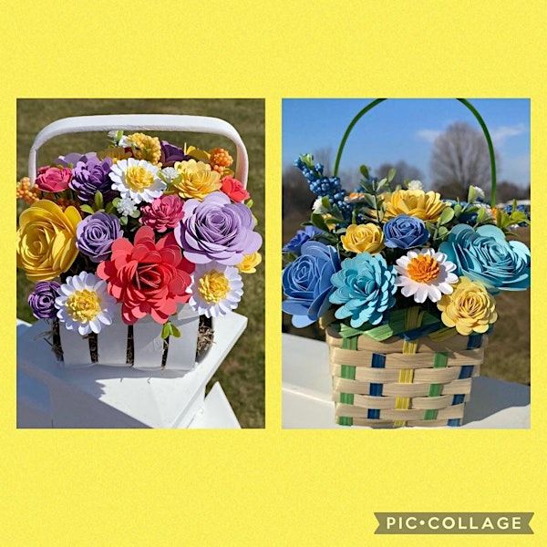 DIY Paper flower Easter basket class with Mother Goose Crafts | Downingtown Vintage LLC