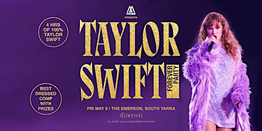 TAYLOR SWIFT FOREVER PARTY MELBOURNE | THE EMERSON | The Emerson Rooftop Bar and Club