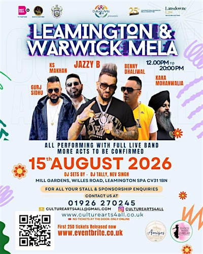 Leamington & Warwick Mela 2026 | Mill Gardens