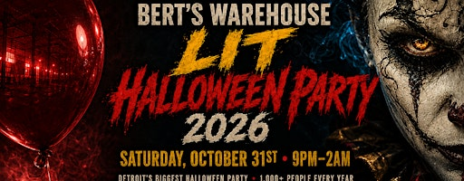 5th Annual Berts Warehouse LIT Halloween Party 2026 | Bert's Warehouse Theatre