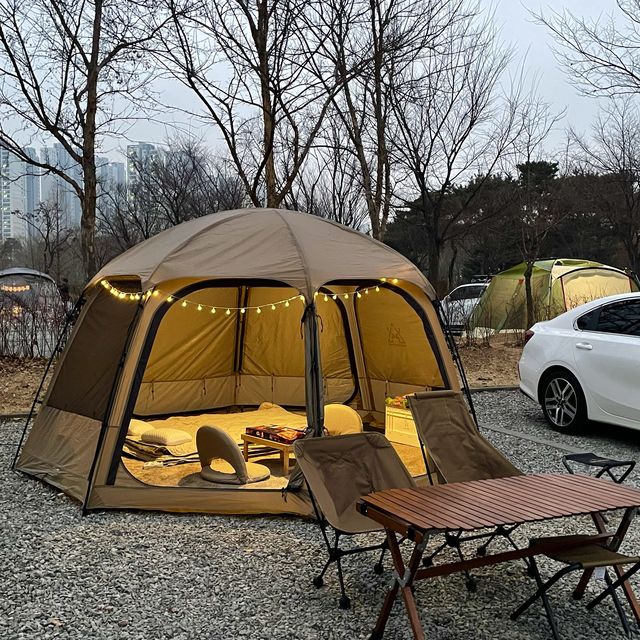 화랑유원지 오토캠핑장 : "카즈미비바돔" 첫텐트 개시!