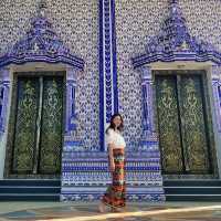 วัดปากน้ำแขมหนู…โบสถ์สีน้ำเงินขาว สวยสะดุดตามาก