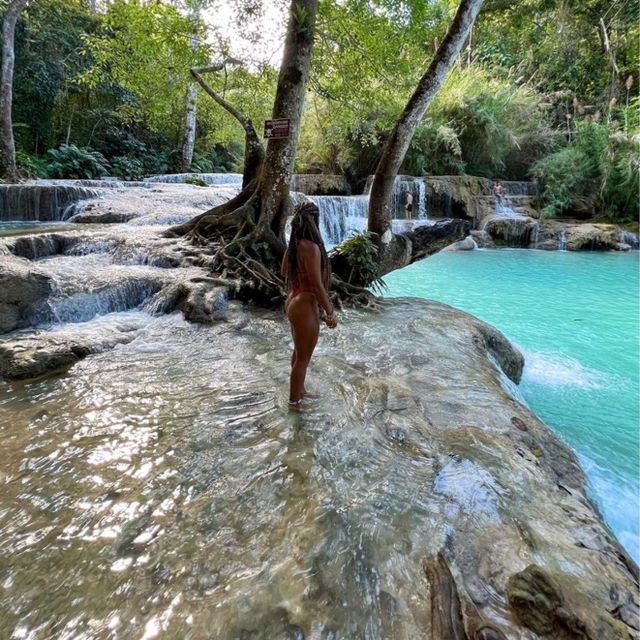 Breathtaking waterfalls in Laos 