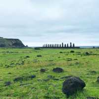 Moai in most remote inhabited island