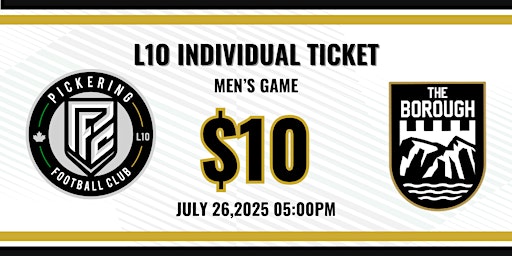 L1O: PICKERING FC MEN VS BOROUGH MEN | Kinsmen Park Turf Field