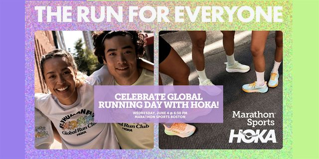 Global Running Day with HOKA – Bright Miles & Bold Vibes! - Boston | Marathon Sports Boston