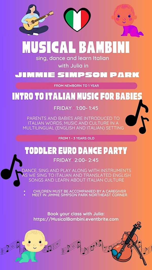 Intro To Italian Music For Babies and Toddlers | Jimmie Simpson Park