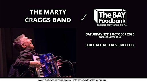 The Marty Craggs Band- In Aid Of The Bay Foodbank | Cullercoats Cresent Club & Institute Ltd