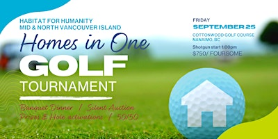 3rd Annual Homes in One Golf Tournament | Cottonwood Golf Course
