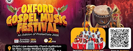 Oxford Gospel Music Festival (PraiseGate 2026) | Cowley Workers Social Club