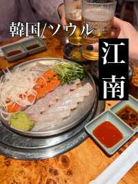韓国/ソウル【江南】コスパ良し🙆‍♀️おいしいお刺身のお店🐟