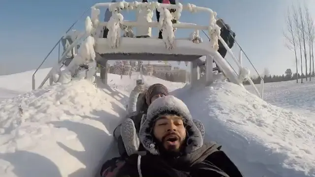 Longest Ice Slide in Volga Manor - Harbin