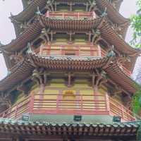 Beautiful pagoda in Longhua park