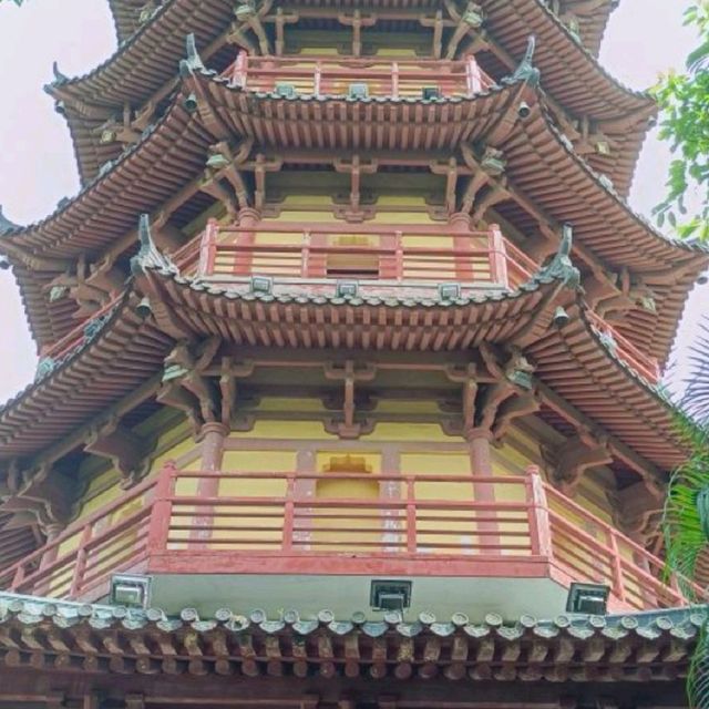 Beautiful pagoda in Longhua park